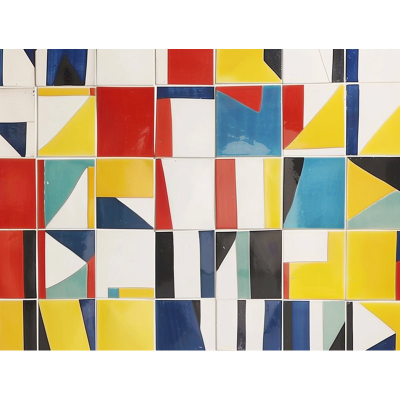 Henoc Abstract Shower Curtain, 93"H x 70"W