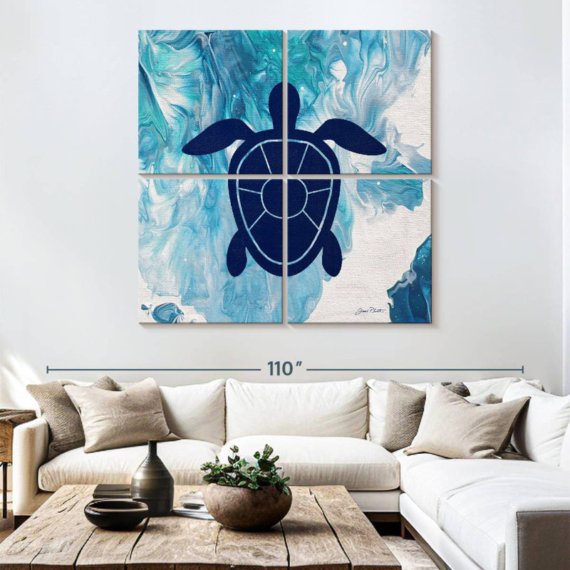 Brampt Abstract Ocean X, 74" H x 74" W