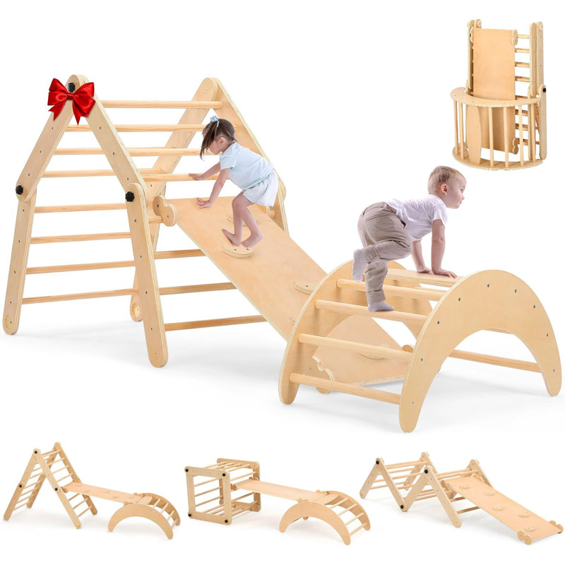 Deformable Pikler Triangle Set 20+ Modes Montessori Climbing Toy