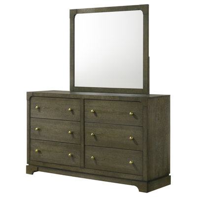 6-drawer Dresser And Mirror Dark Cocoa