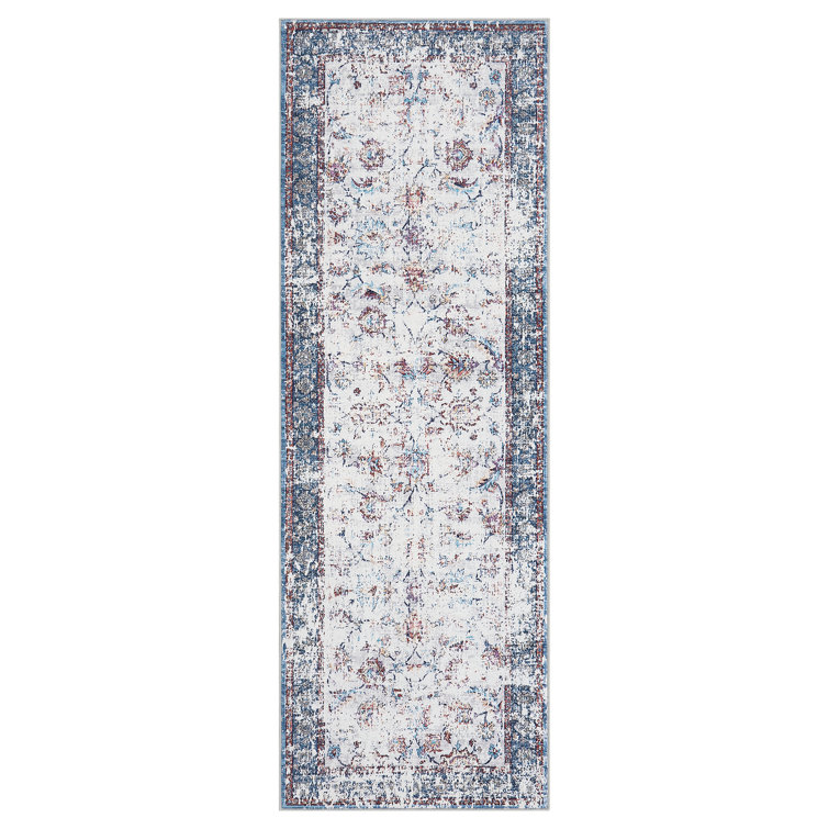 Machine Washable Rug Oriental Non-Slip Area Rug for Living Room Low-Pile Rug Indoor Floor Cover for Bedroom Dining Room Hallway Kitchen Office
