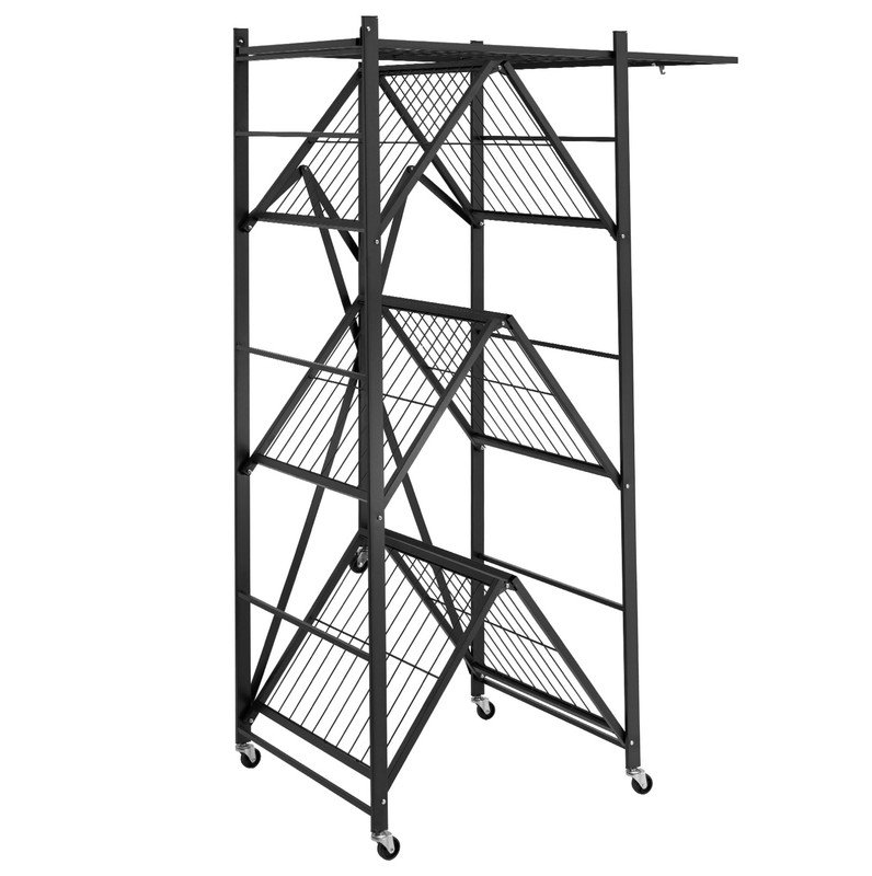 Tablette de rangement pliante avec roulettes
