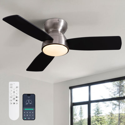  Ventilateur de plafond standard à DEL à 3 pales 32 po avec ensemble d'éclairage et télécommande