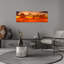 Red Rock Desert Sunset 1 Piece Wrapped Canvas Panoramic Wall Art-1490382493