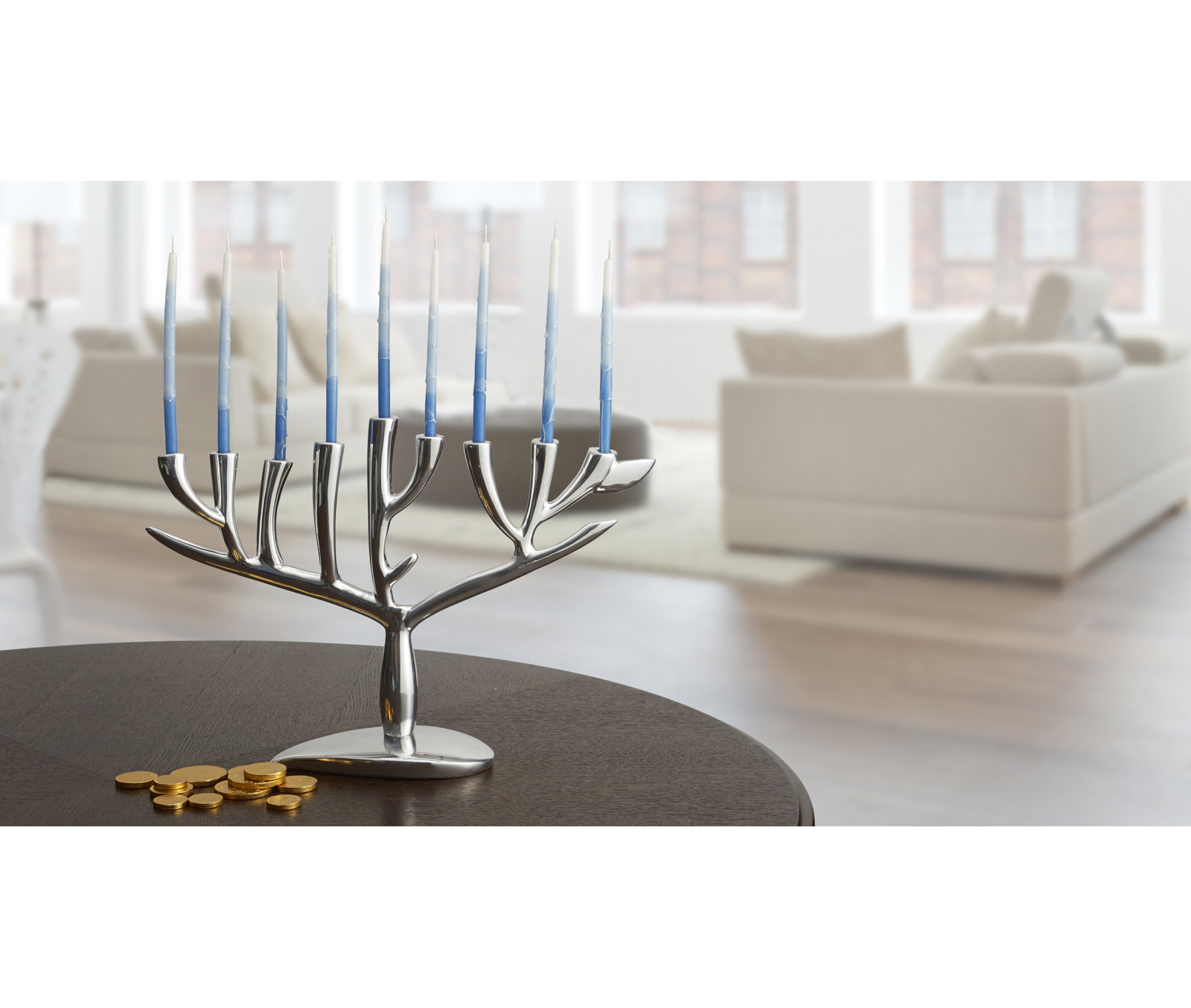 Nambe Tree of Life Menorah