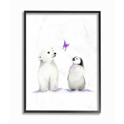 Décoration murale pour enfant avec peinture pingouin jolie Slawson