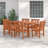 Dusek 6 - Person Wood Patio Dining Set with Rectangular Table