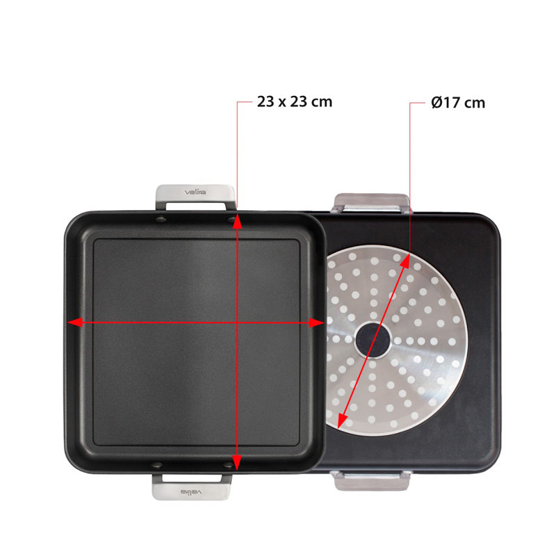 Non-Stick Aluminum Grill Pan / Griddle Set, 23 cm
