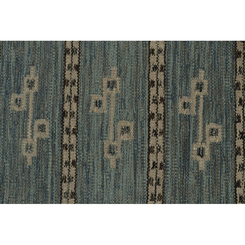 Scandinavian Wool Geometric Area Rug, Rectangle 5' x 7'