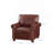 Living Room Sofa Single Seat Chair With Wood Leg Burgundy Faux Leather-171438269