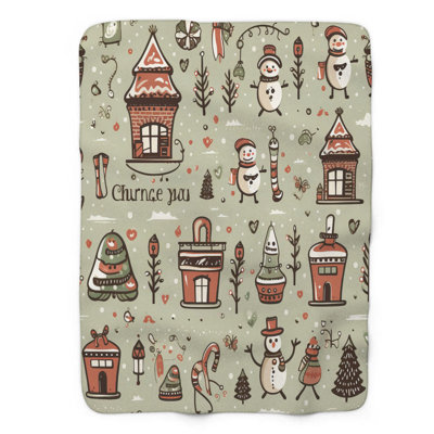 Winter Snowman Fun - 1 Piece Premium Blanket