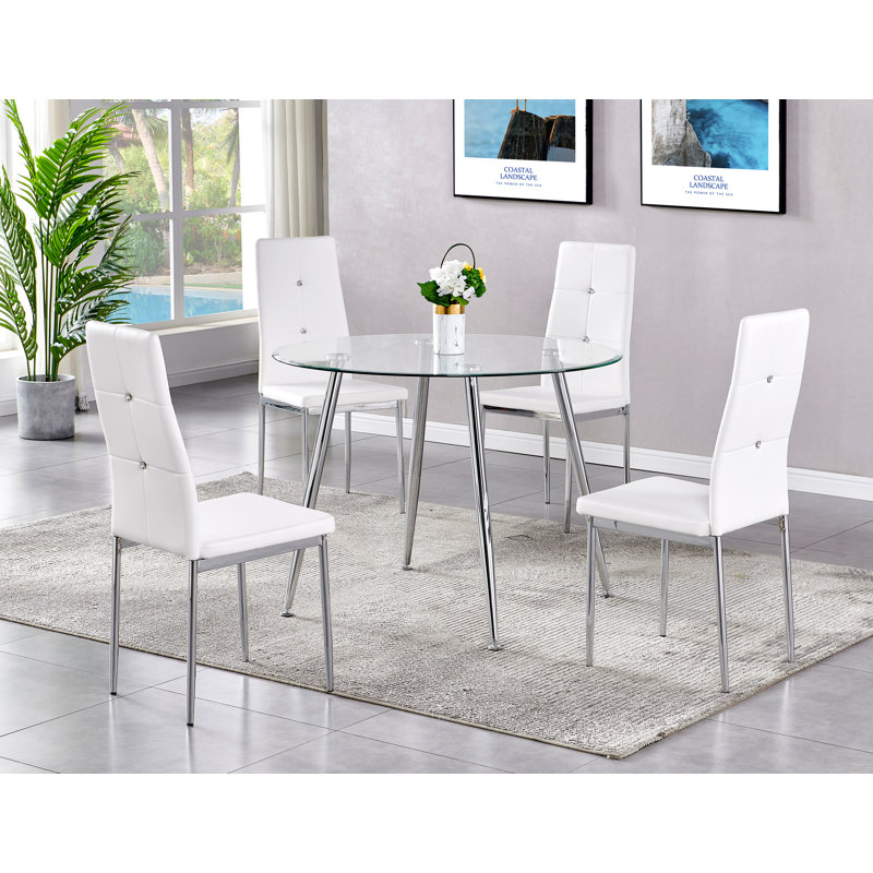 Chaise d'appoint rembourrée Dawley, Blanc