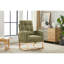 Élégante chaise de salon avec repose-pieds réglable, poche latérale ergonomique à bascule haute et douce, coussins de densité-528645585