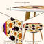 Ensemble de 2 tables basses gigognes triangulaires modernes, motif fantôme, citrouilles, chauves-souris et bonbons d'Halloween, style milieu du siècle. Tables d'appoint empilables, petites tables de chevet pour salon, chambre, appartement, décoration intérieure.-1938496928-1938496953