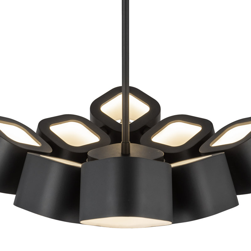 Arena 18-In Chandelier, 7055, 54.38" H x 17.63" W x 17.63" D, 9 Lights