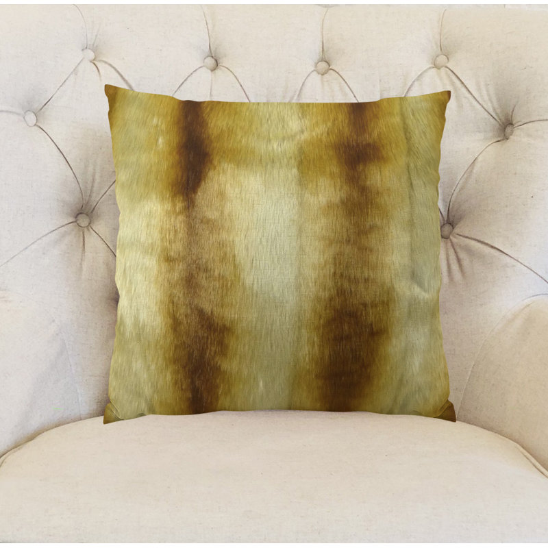 Coussin décoratif à la main chinchilla fabriqué à la main, H 16 po x l 16 po