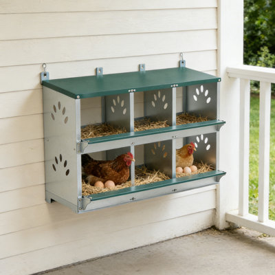 Boîtes de nidification pour poulets, boîte de nidification pour poulets 6 compartiments