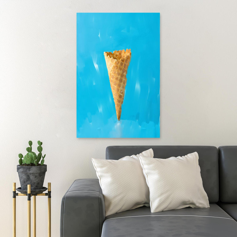 Ice Cream Cone - 1 pièce, impression sur toile tendue, H 20 po x l 16 po