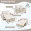 2 Seater Linen Sofa Bed-133077741