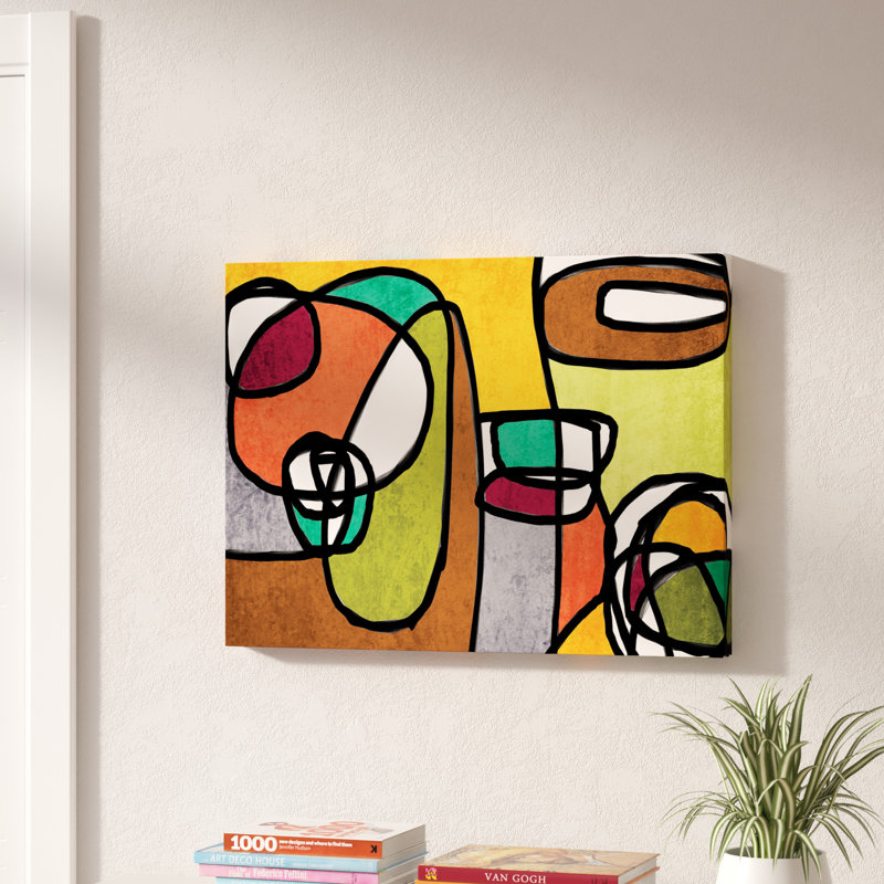 «Makris Vibrant Colorful Abstract 8», impression encadrée, H 36 po x l 48 po x P 2 po