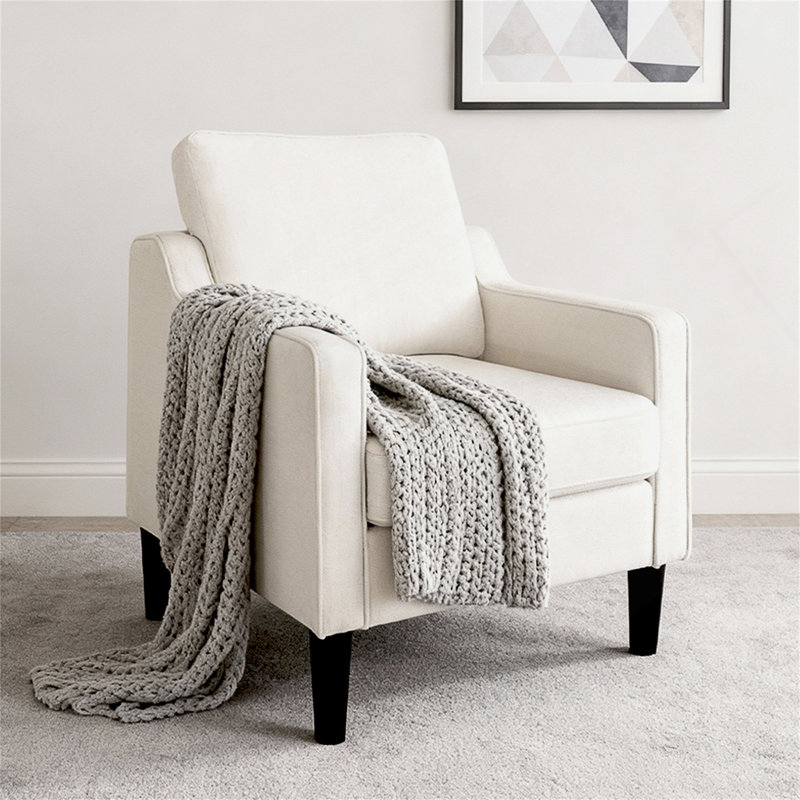 Chaise d'appoint confortable et de soutien avec coussin rembourré épais, idéale pour la détente et les intérieurs modernes