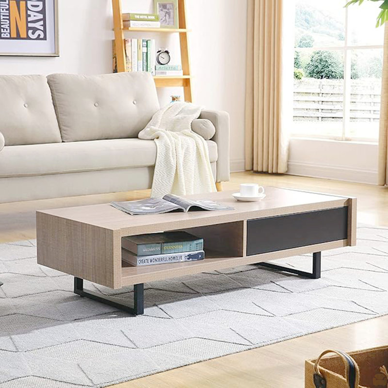 Table basse Ash, brun clair