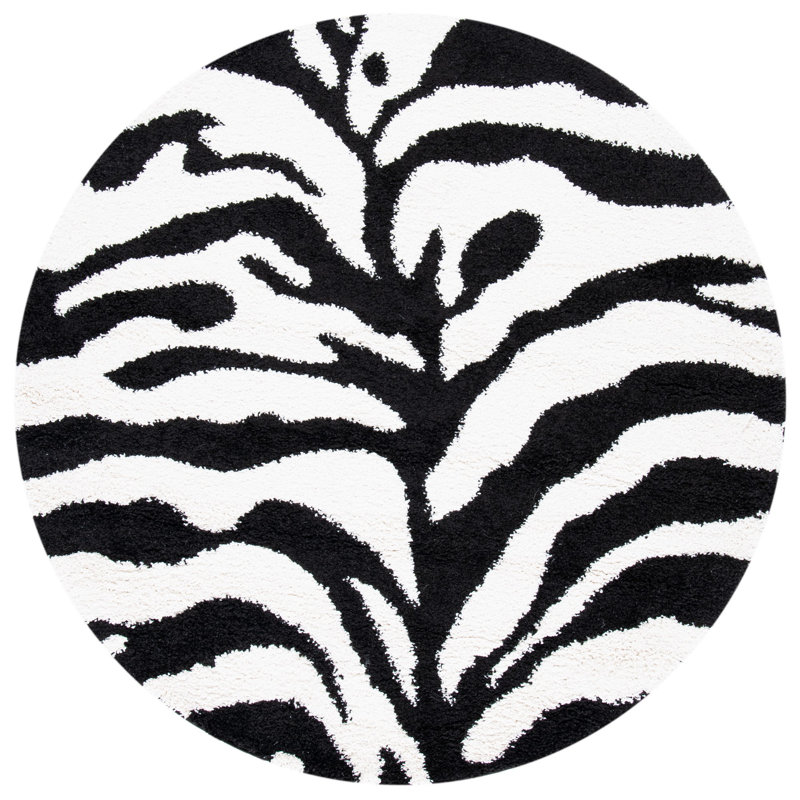 Braylee Animal Print Area Rug, Round 201cm