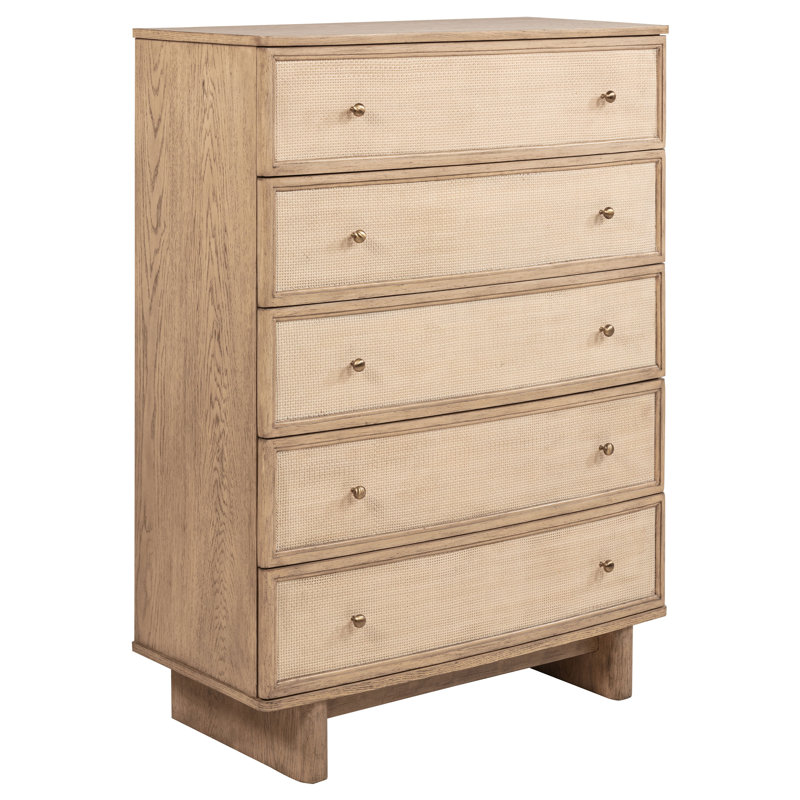 Commode de chambre à coucher à 5 tiroirs Kailani