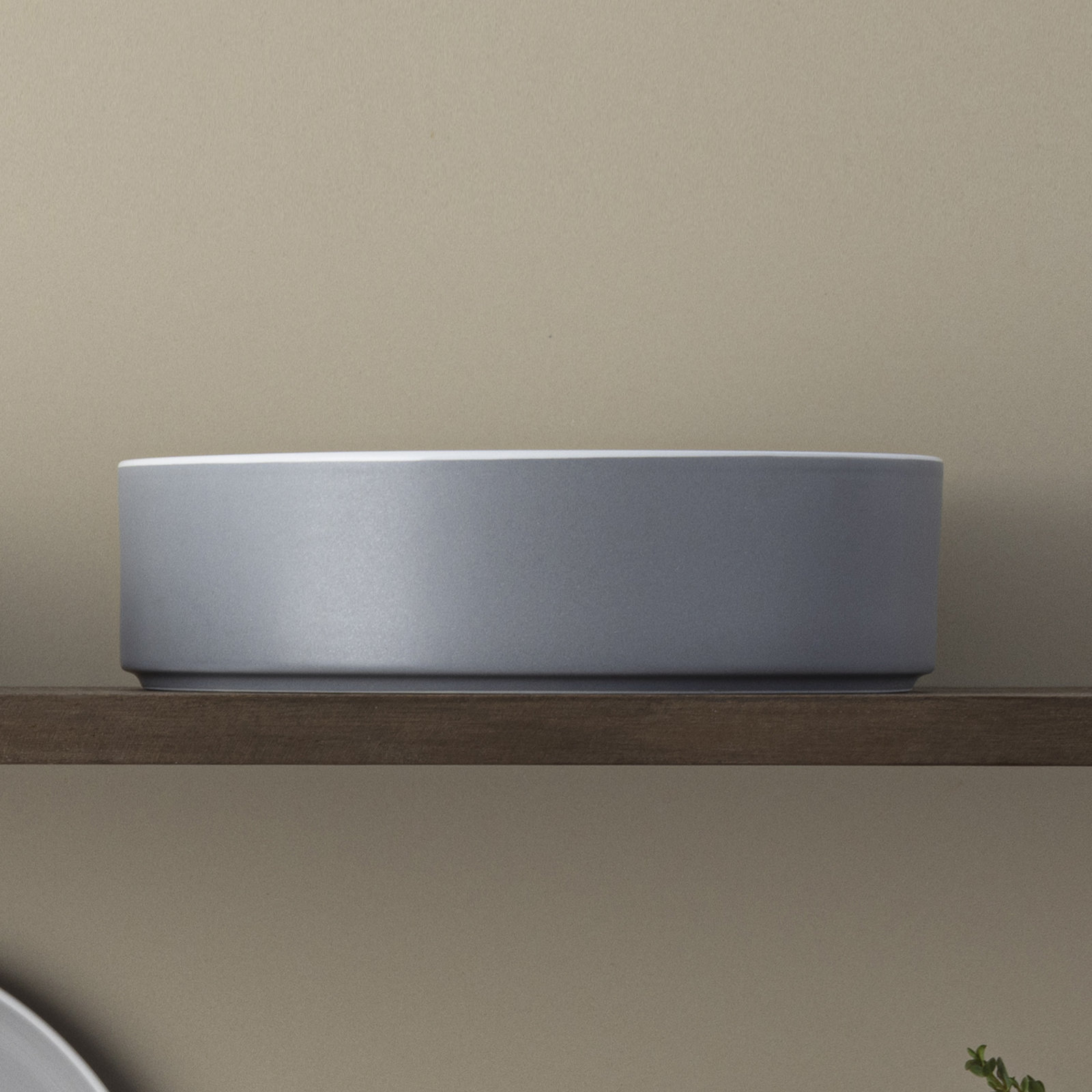 ColorTrio Porcelain Serving Bowl, Gray