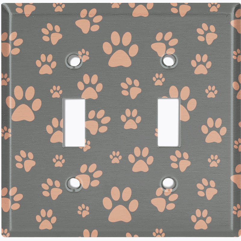 Patterned 2 - Gang Toggle Light Switch Standard Wall Plate
