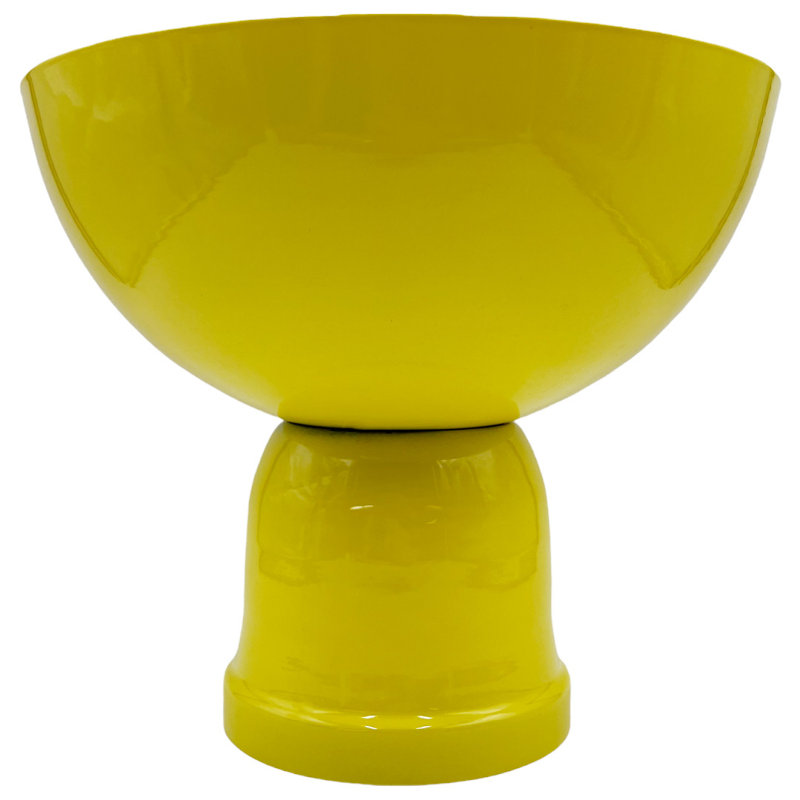 Keyek Handmade Iron Table Vase, Yellow