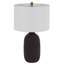 Lampe de table 150 W à 3 voies en céramique avec abat-jour en tissu rigide