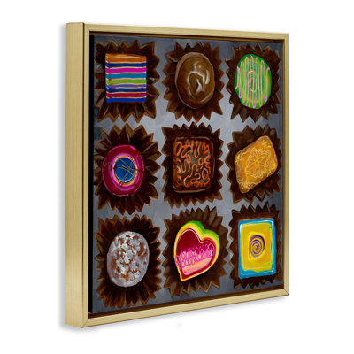 «Divers Dessert Chocolates», art mural encadré par Liz Jardine