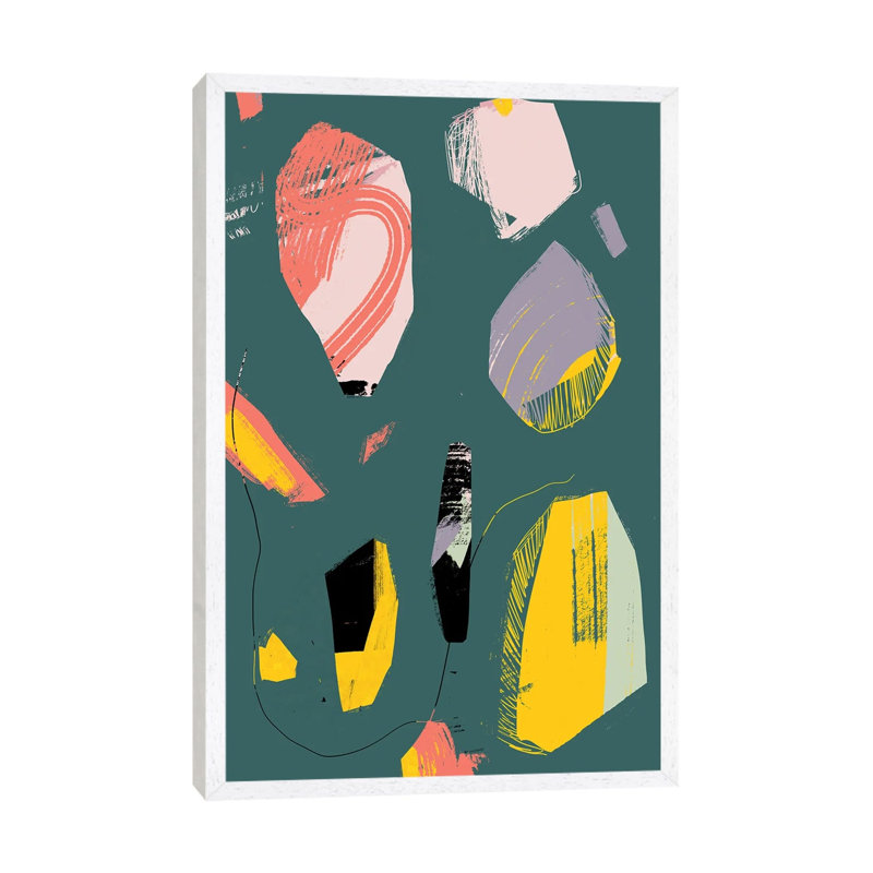 Jade Rock by Jilli Darling - Print on Canvas, 66.04 cm H x 45.72 cm W, White Framed