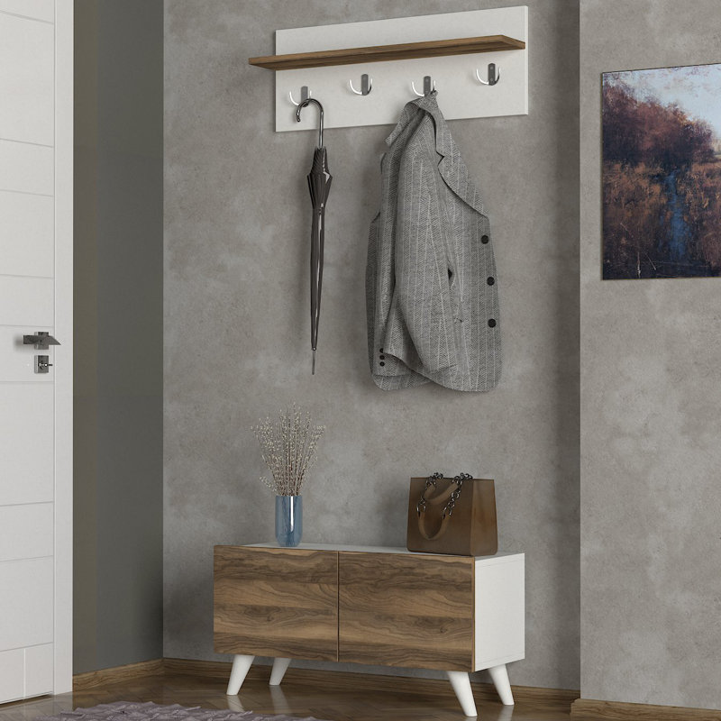 Meliton Hall Tree with Bench and Shoe Storage
