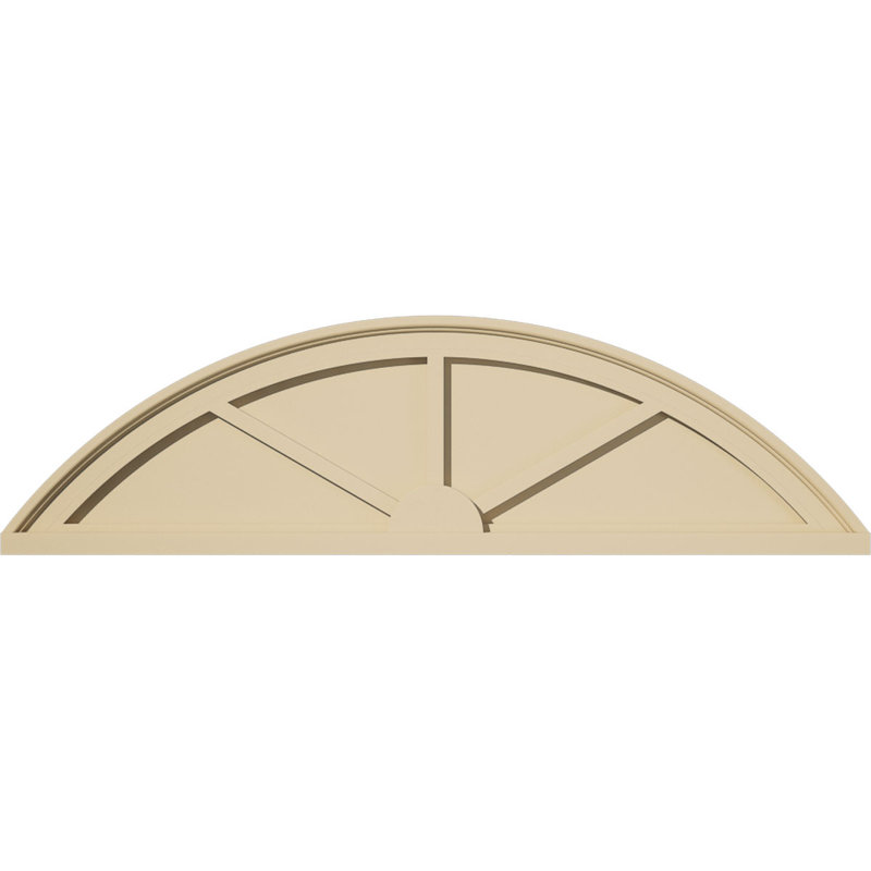 Fronton en uréthane à 3 branches Seglom Arch Signature, brun clair apprêté, 40 po x 11 po x 2 po, None, 3 rayons