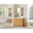Carrasco 42" Single Bath Vanity in Oak Natural Brown with Silk White Quartz Stone Top-458988171-428862272