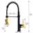 Kitchen Faucet In Black And Gold With Pull Down - Offers A Convenient Efficient Water Supply For Your Resists Spots Maintains Clean Surface