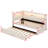 Upholstered Platform Bed With USB Ports,LED Belt And Trundle-1513865255