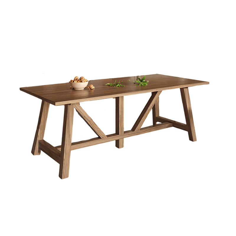 Junice Ash Solid Wood Dining Table, 29.52"H X 70.86"L x 31.49"W