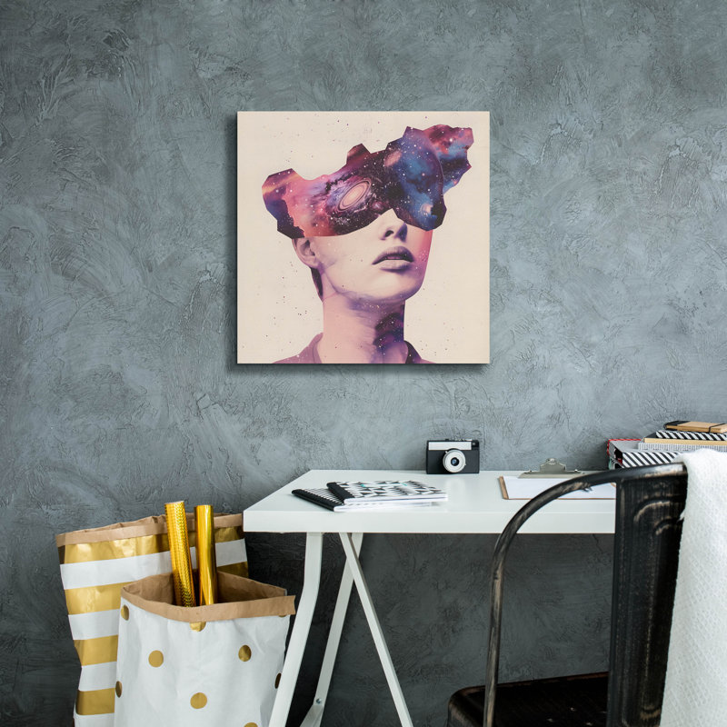 Ivy Bronx «Galaxy Head» par Andreas Magnusson, art mural sur toile, 18 po x 18 po, H 18 po x l 18 po x P 0,75 po