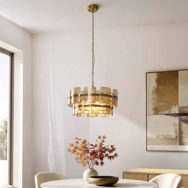Genevieve Unique/ Statement Chandelier, Champagne Glass, 6 Light
