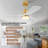 Hot Sales 42 Inch Indoor Ceiling Fan With Dimmable LED Light 3 Solid Wood Blades Remote Control Reversible DC Motor