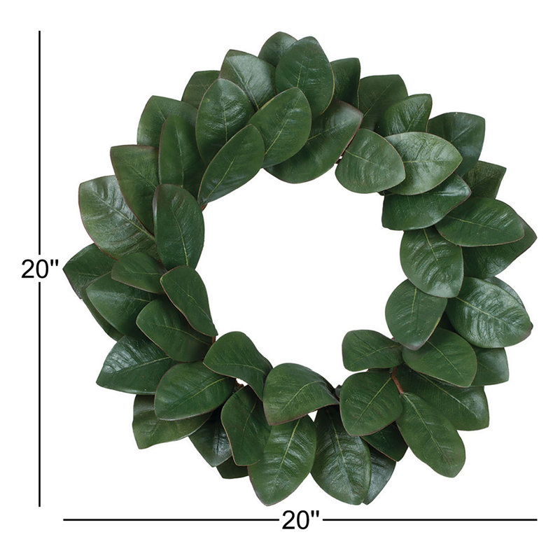 20" Diane Artificial Magnolia Leaf Wreath