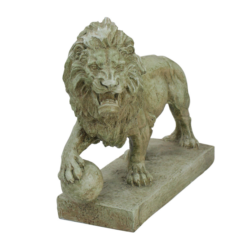 Statue de jardin d'extérieur 11,25 po à finition vieillie faisant face à gauche