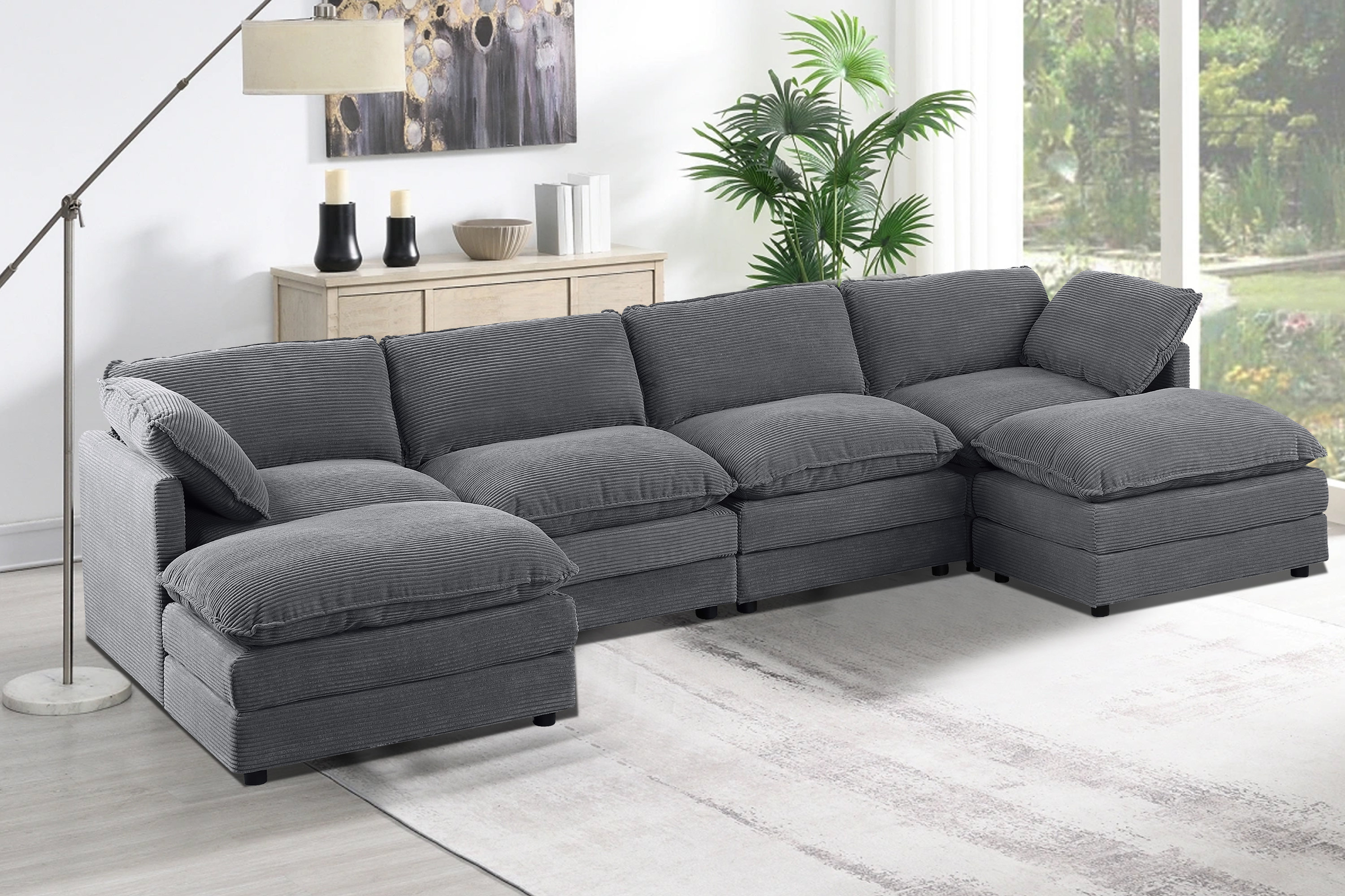 Latitude Run® 6 - Piece 140" U Shape Sectional Sofa Cloud Couch With ...