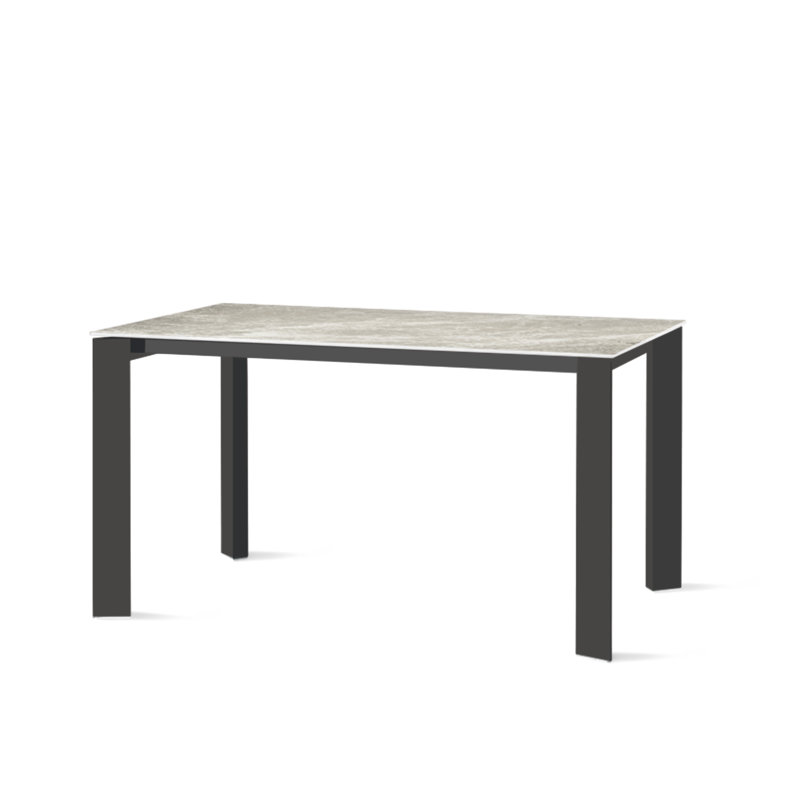 ENEA Dining Table, Gres Emperador, Carrara