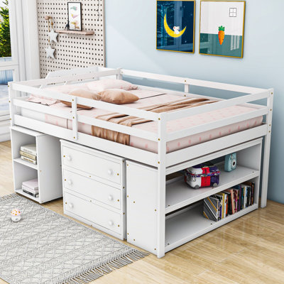 Jametrius 3 Drawer Loft Bed with Built-in-Desk by Harriet Bee