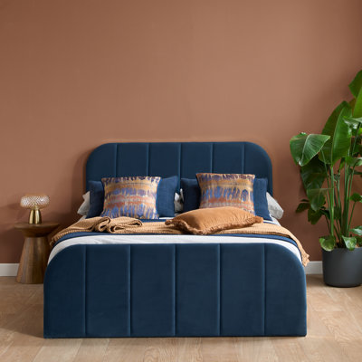 Bevens UPHOLSTERED BED BLUE
