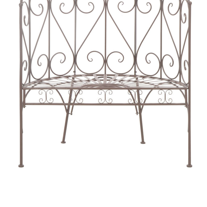 Banc de jardin en fer Alpes, Brun